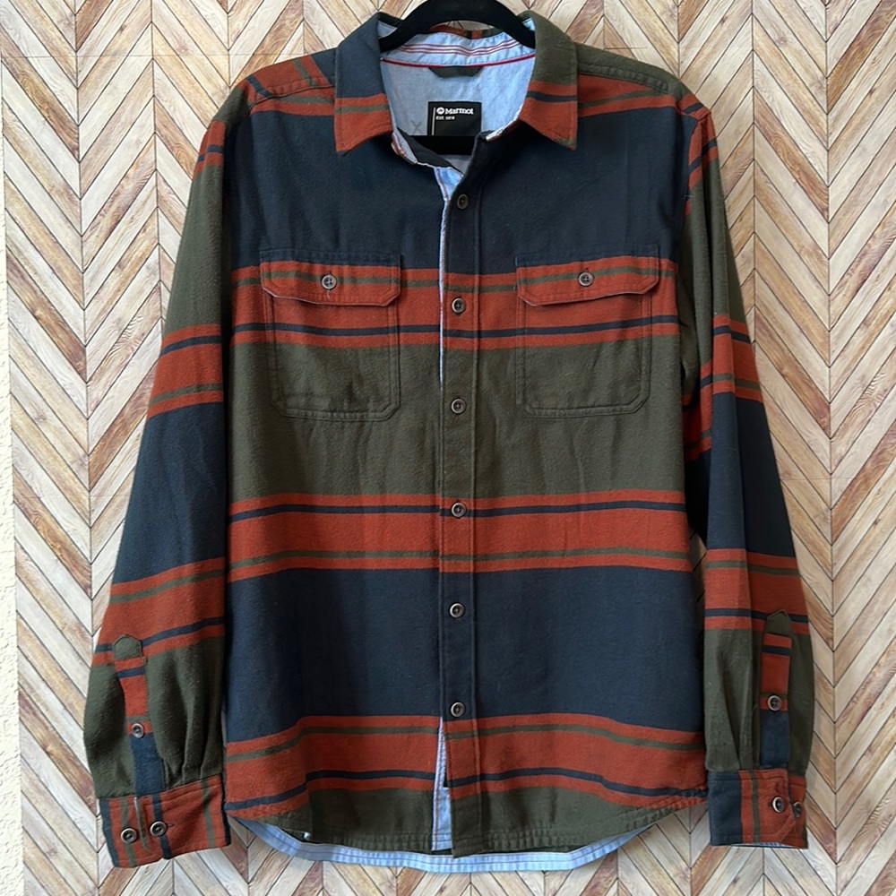 Marmot Button Down Shirt Peru Inspired Men’s Size Medium